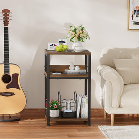 Dense mesh panels on the Simple Trending stand keep records secure.