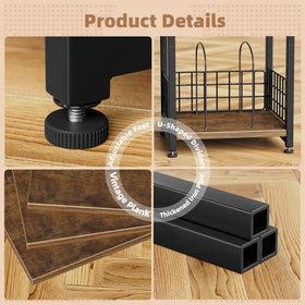 Removable divider on the Simple Trending stand enables flexible storage layouts.