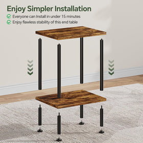 Simple Trending side table with adjustable feet for uneven floors