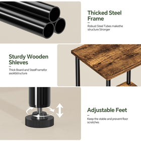 Simple Trending side table with sturdy metal frame for stability