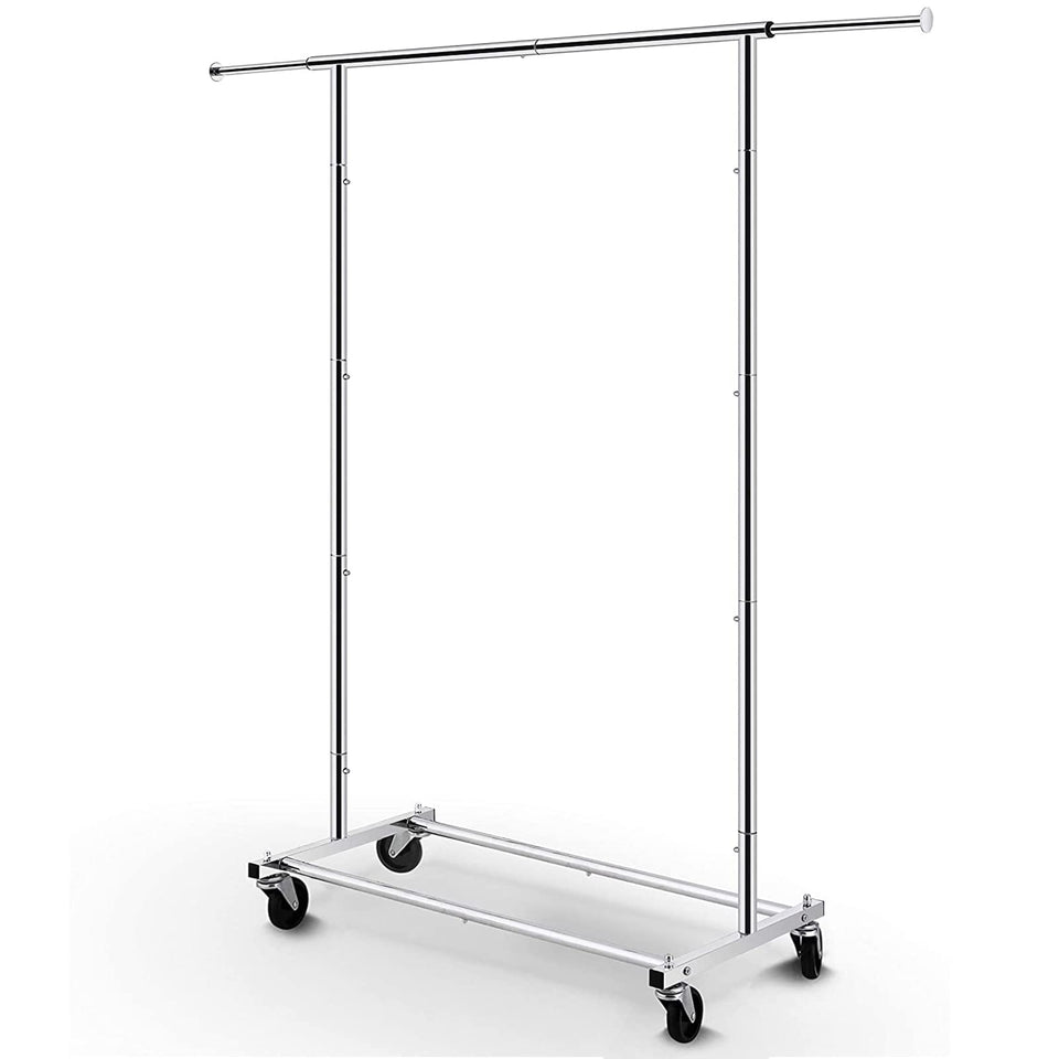 Simple Trending Standard Rod Rack front view with extended top rail for versatile hanging