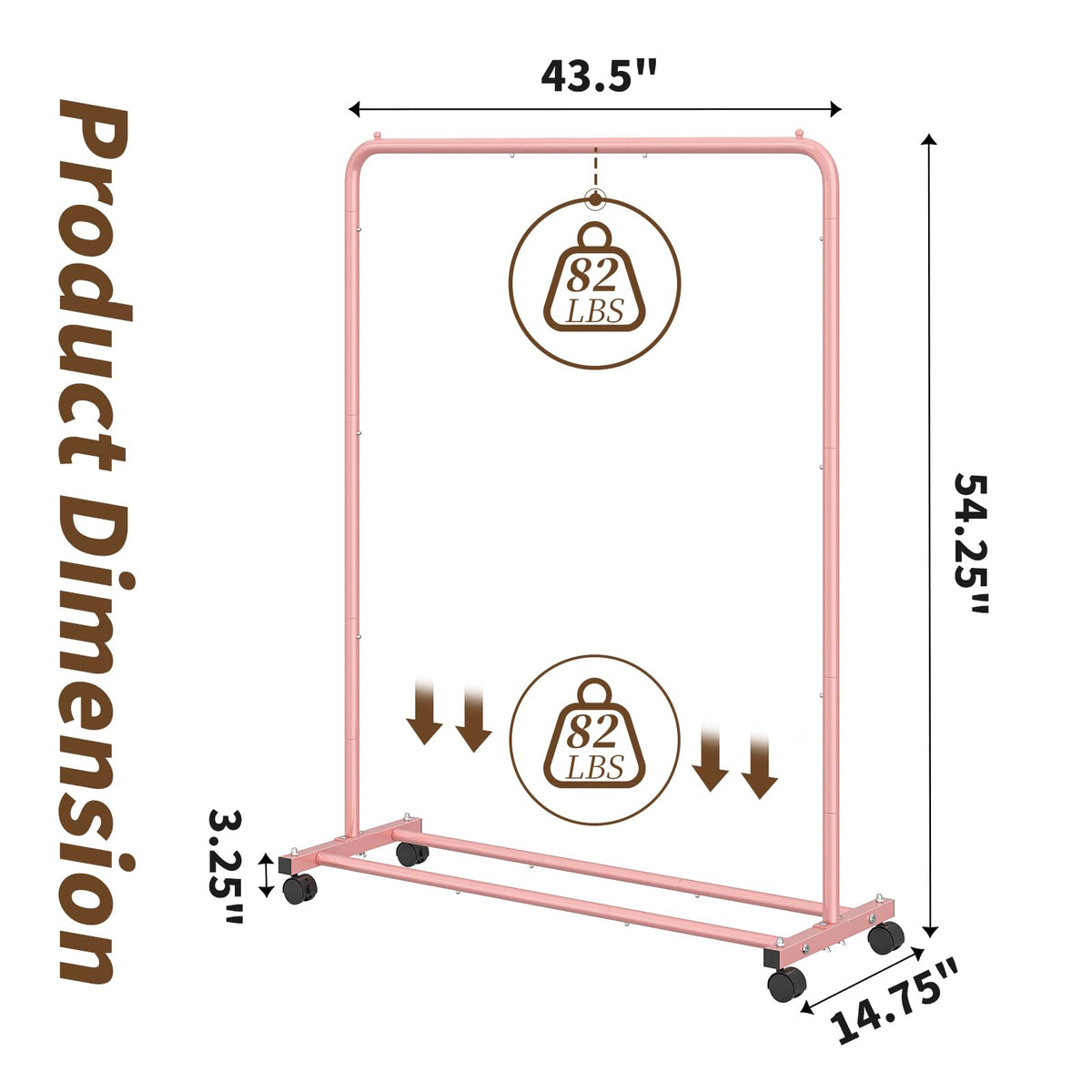 Simple Trending wardrobe rack with 360-degree mobility adapts to small and large rooms.