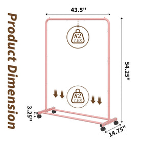 Simple Trending wardrobe rack with 360-degree mobility adapts to small and large rooms.