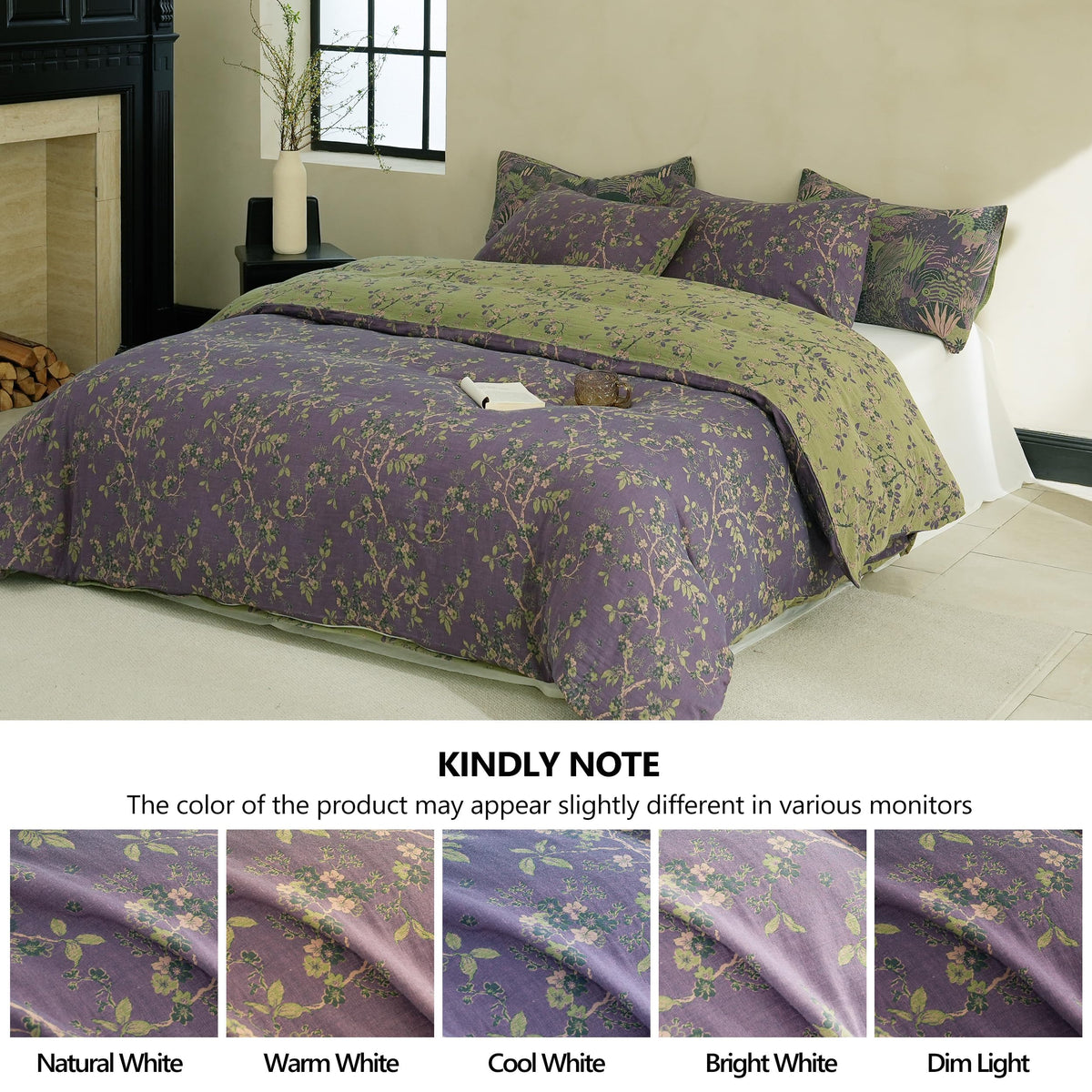 Simple&Opulence muslin duvet cover pillowcases two included complete the set.