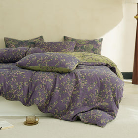 Simple&Opulence muslin duvet cover soft texture for breathable nighttime comfort.