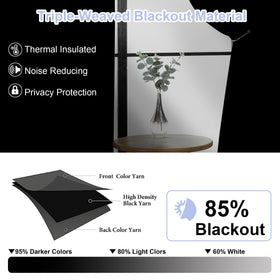Simplebrand Ava Burgundy blackout curtains clip-style hanging shown for flexible mounting.