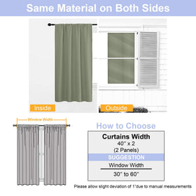 Simplebrand Ava sage green two-panel set for versatile window coverage.