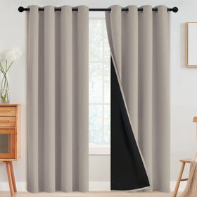SimpleHome 100% blackout curtains, front view block excess light for deeper sleep