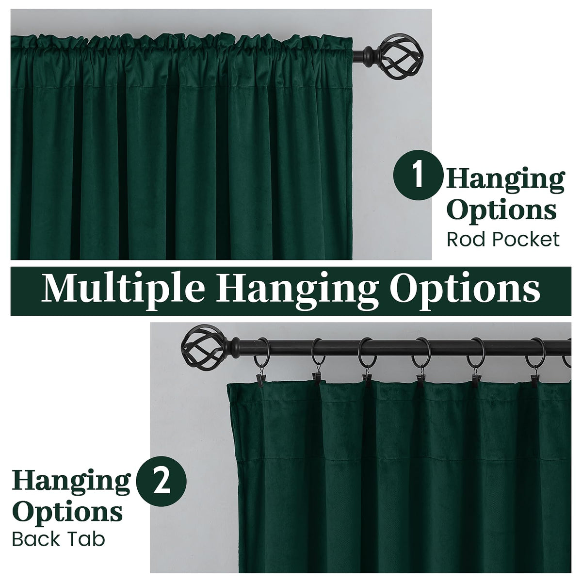 SimpleHome 96-inch velvet panels provide full coverage and a luxurious soft touch