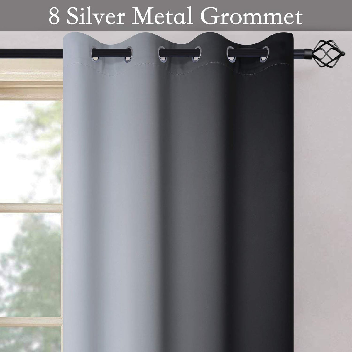 SimpleHome Ombre polyester fabric texture, durable and soft for daily use.
