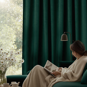 SimpleHome machine washable velvet curtains offer easy care and lasting softness