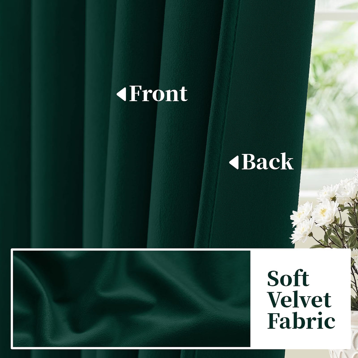 SimpleHome velvet curtains reduce exterior noise for quieter spaces