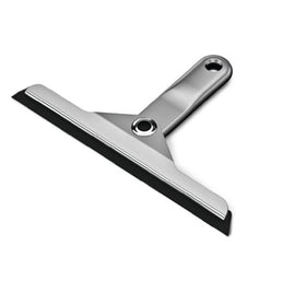 Simplehuman foldaway squeegee blade-angle for streak-free glass surfaces.