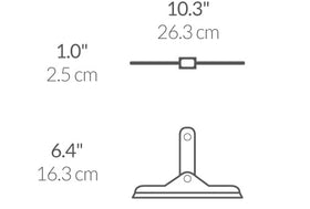 Simplehuman foldaway squeegee rust-proof materials resist wet conditions.