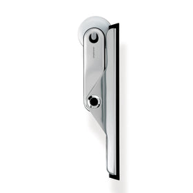 Simplehuman foldaway squeegee suction-hanger keeps it accessible in the shower.
