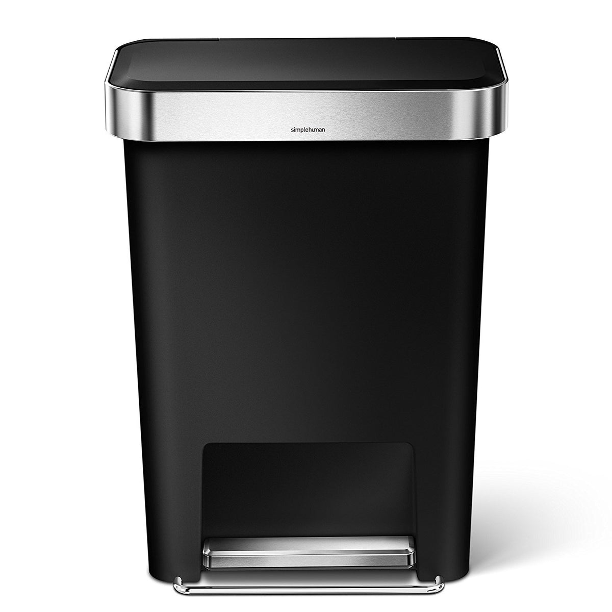 simplehuman liner pocket inside view stores 20 liners for quick bag changes