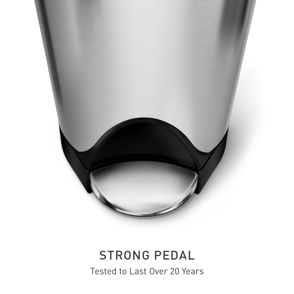 simplehuman lid shox in action delivers a slow close to minimize disturbance.