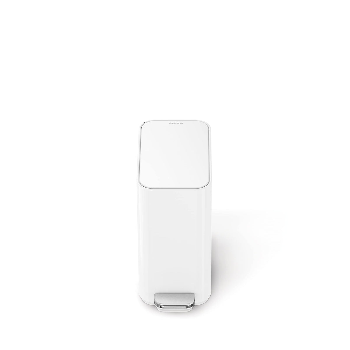 simplehuman Lid Shox silent close keeps bathroom noise to a minimum.
