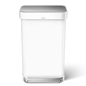 simplehuman lid shox provides a quiet, smooth close.