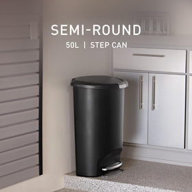 simplehuman lid shox slow-close for quiet operation in a busy kitchen.