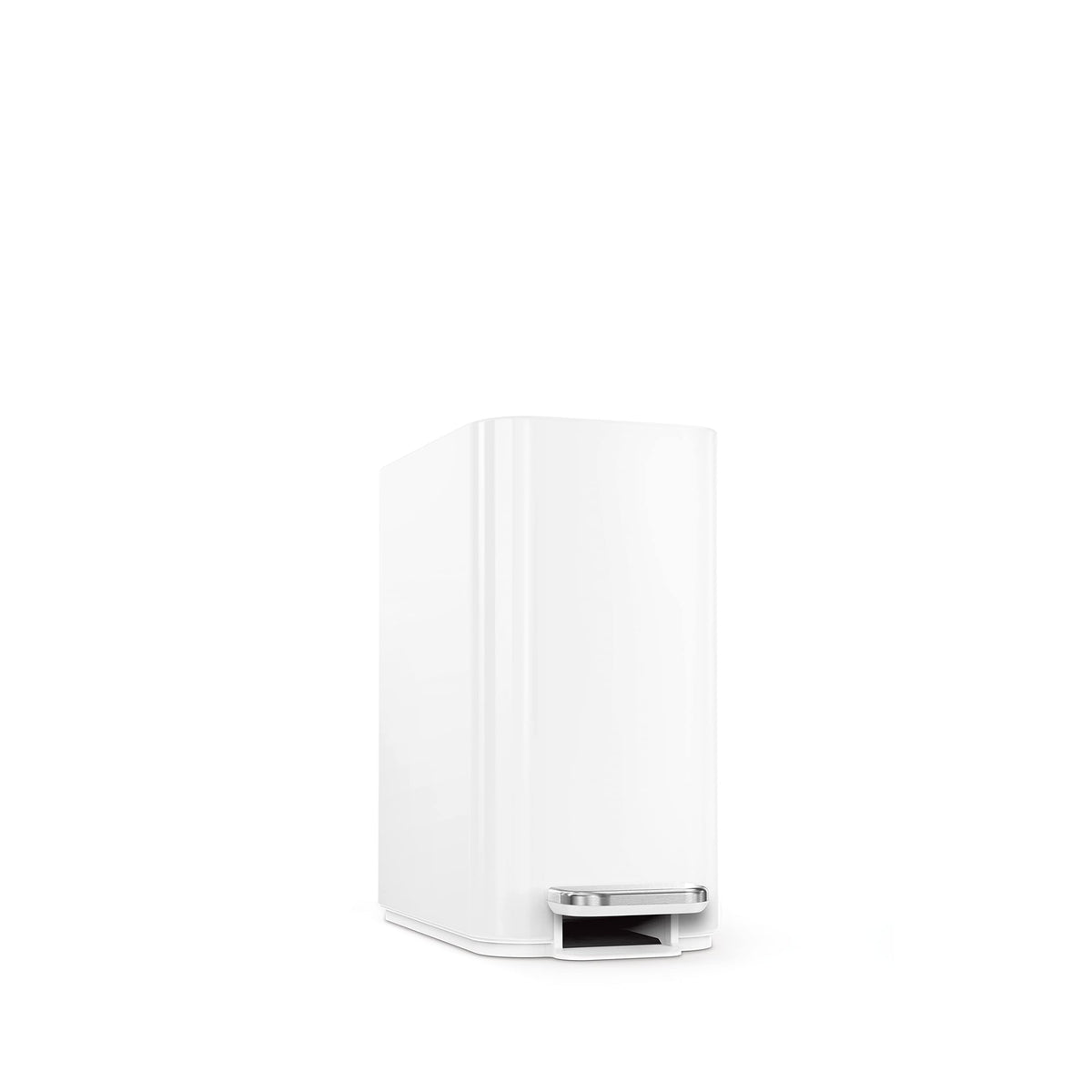 simplehuman liner pocket stores 30 Code B liners inside for easy replacements.