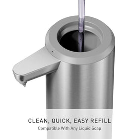 Simplehuman pump with magnetic charging puck for months between charges