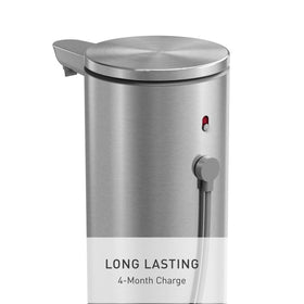 Simplehuman no drip spout close up preventing soap residue on counters