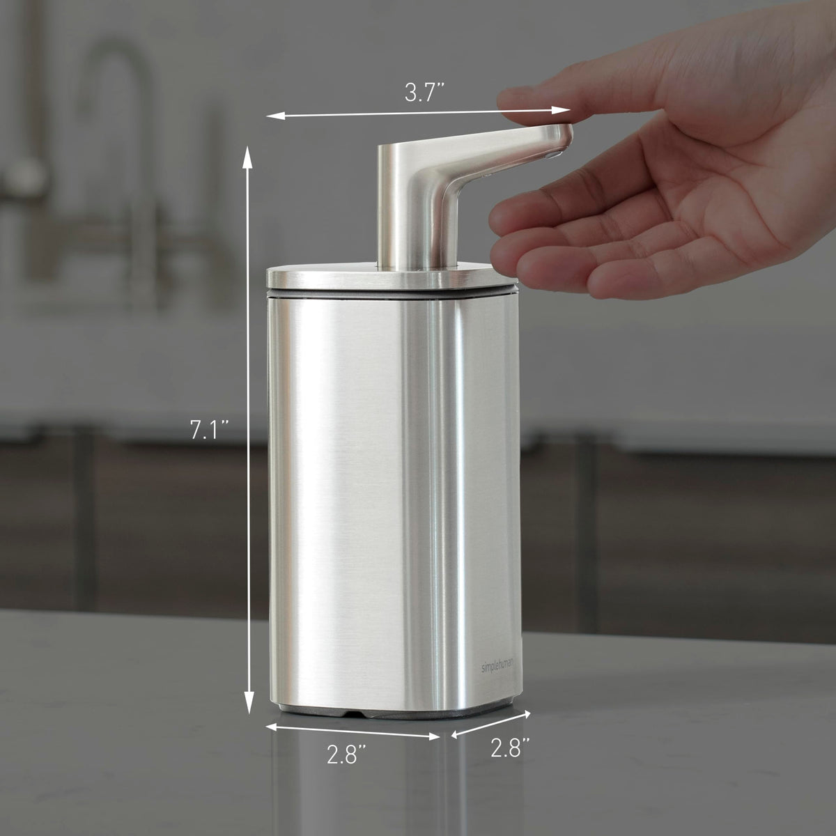 simplehuman pulse pump in kitchen or bathroom for everyday handwashing