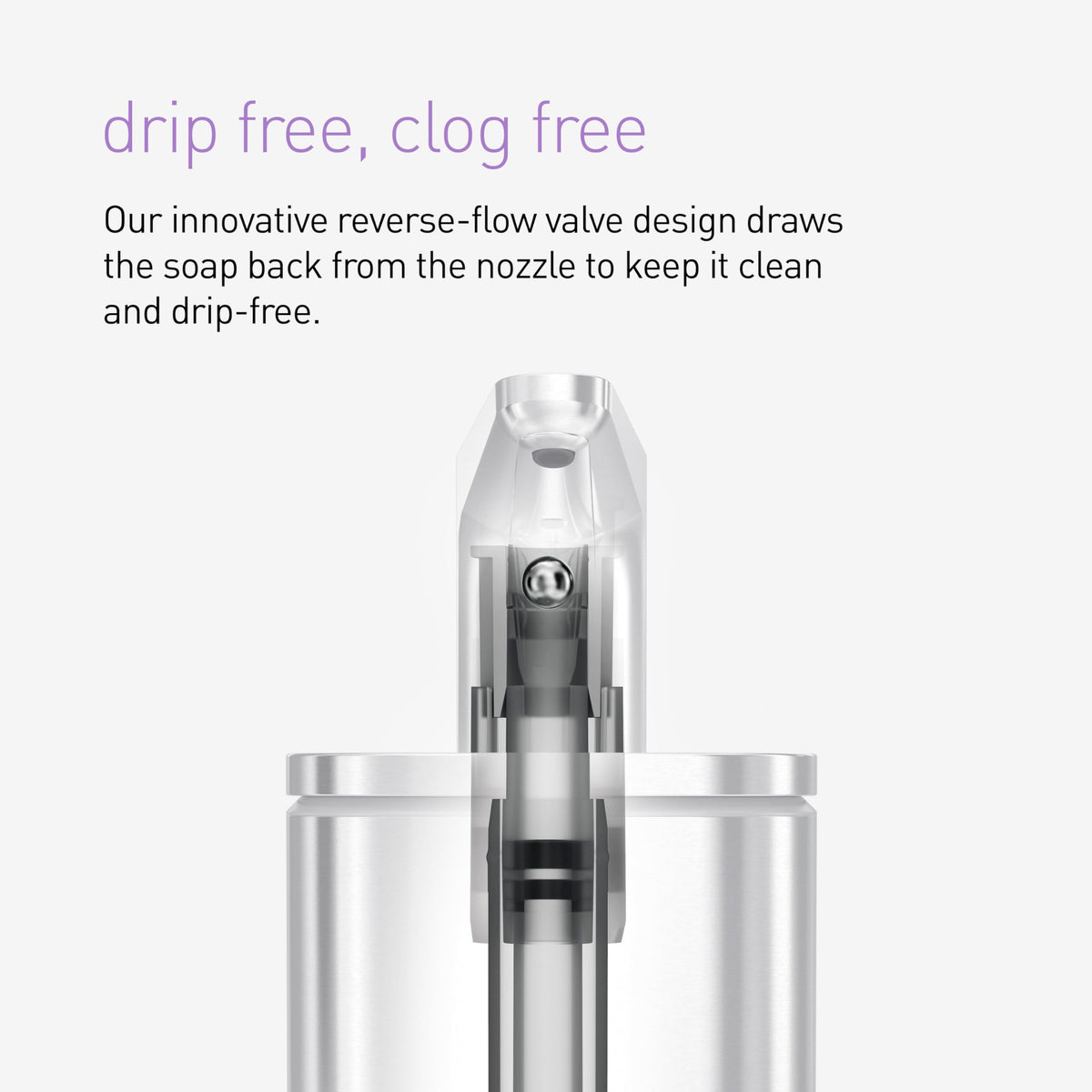 simplehuman pulse pump wide refill opening enables easy topping and less waste