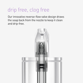 simplehuman pulse pump wide refill opening enables easy topping and less waste
