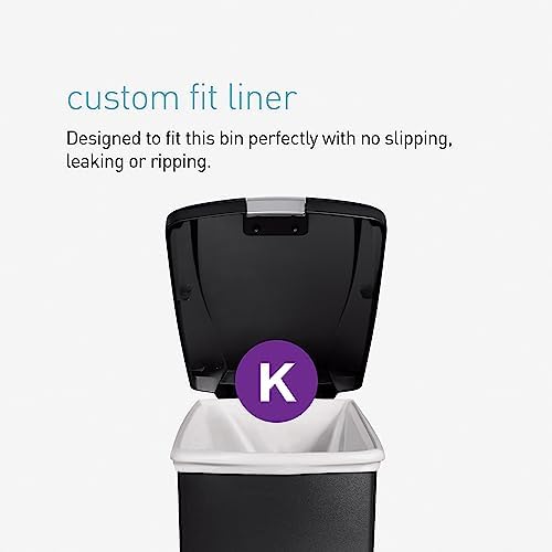 simplehuman slim 40L trash can Code K liner fit for a clean, secure liner experience
