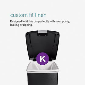 simplehuman slim 40L trash can Code K liner fit for a clean, secure liner experience