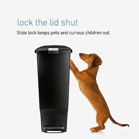 simplehuman slim 40L trash can lid closing quietly with lid shox technology