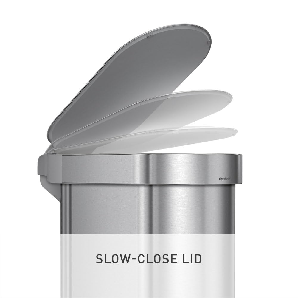 simplehuman slim design fits narrow galley kitchens and corners.