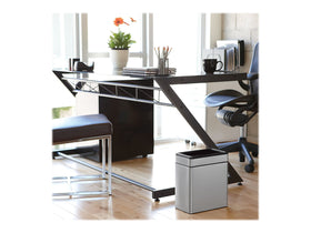 simplehuman Slim Open Can 10L lift-off lid enables quick liner changes.