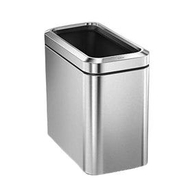 simplehuman Slim Open Can 25L side profile, ideal for tight hallways in offices