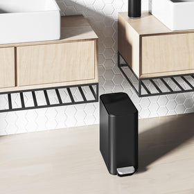 simplehuman Slim Step Can 5L side profile highlighting slim design for tight spaces