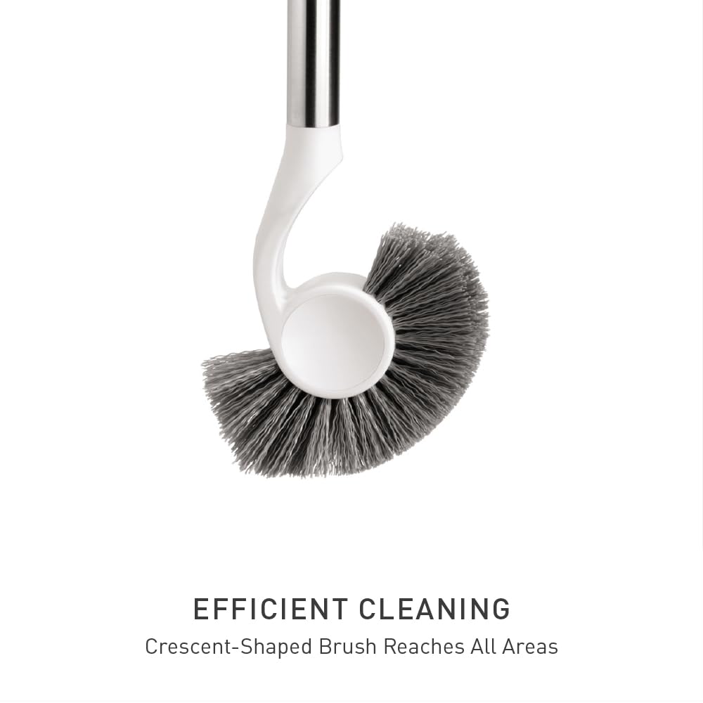 simplehuman dome cover keeps the brush hygienic and discreet when stored