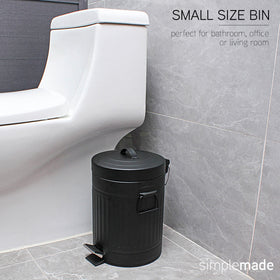 SIMPLEMADE compact 5-liter bin fits small bathrooms and desks.