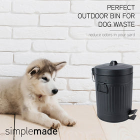 SIMPLEMADE trash can with foot-pedal design keeps hands clean.