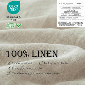 Close-up of Simple&Opulence button closure detail on duvet cover