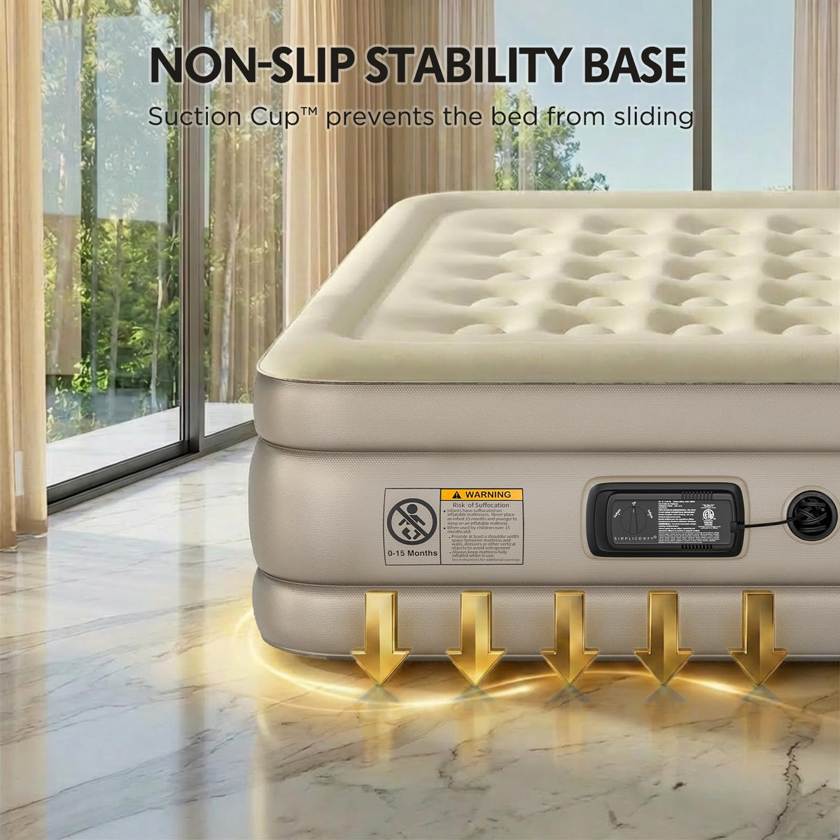 Simpli Comfy 18-inch height provides easy in-and-out access.