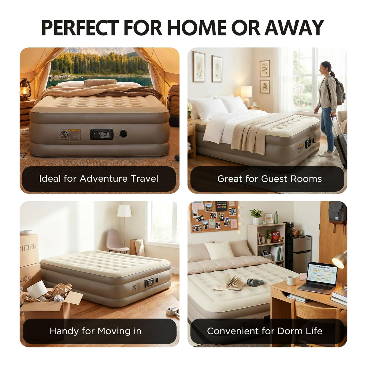 Simpli Comfy heavy-duty PVC resists punctures for durable everyday use.