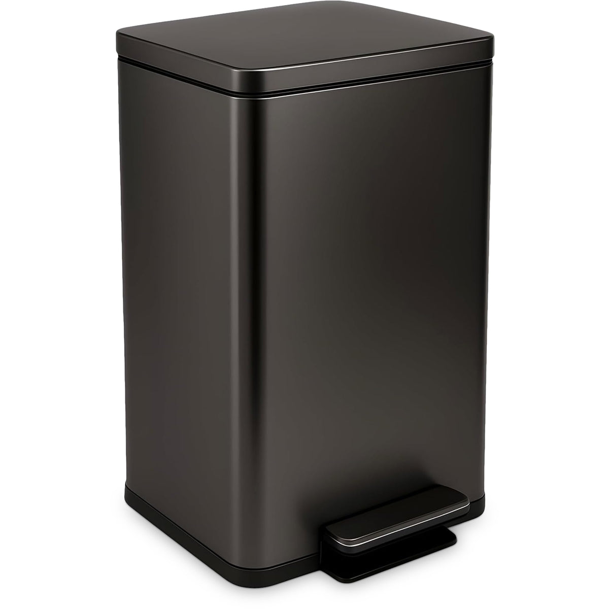 Simpli-Magic 13.2 gal trash can with quiet-close lid for smooth, silent operation.