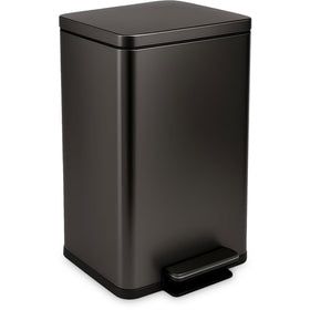 Simpli-Magic 13.2 gal trash can with quiet-close lid for smooth, silent operation.