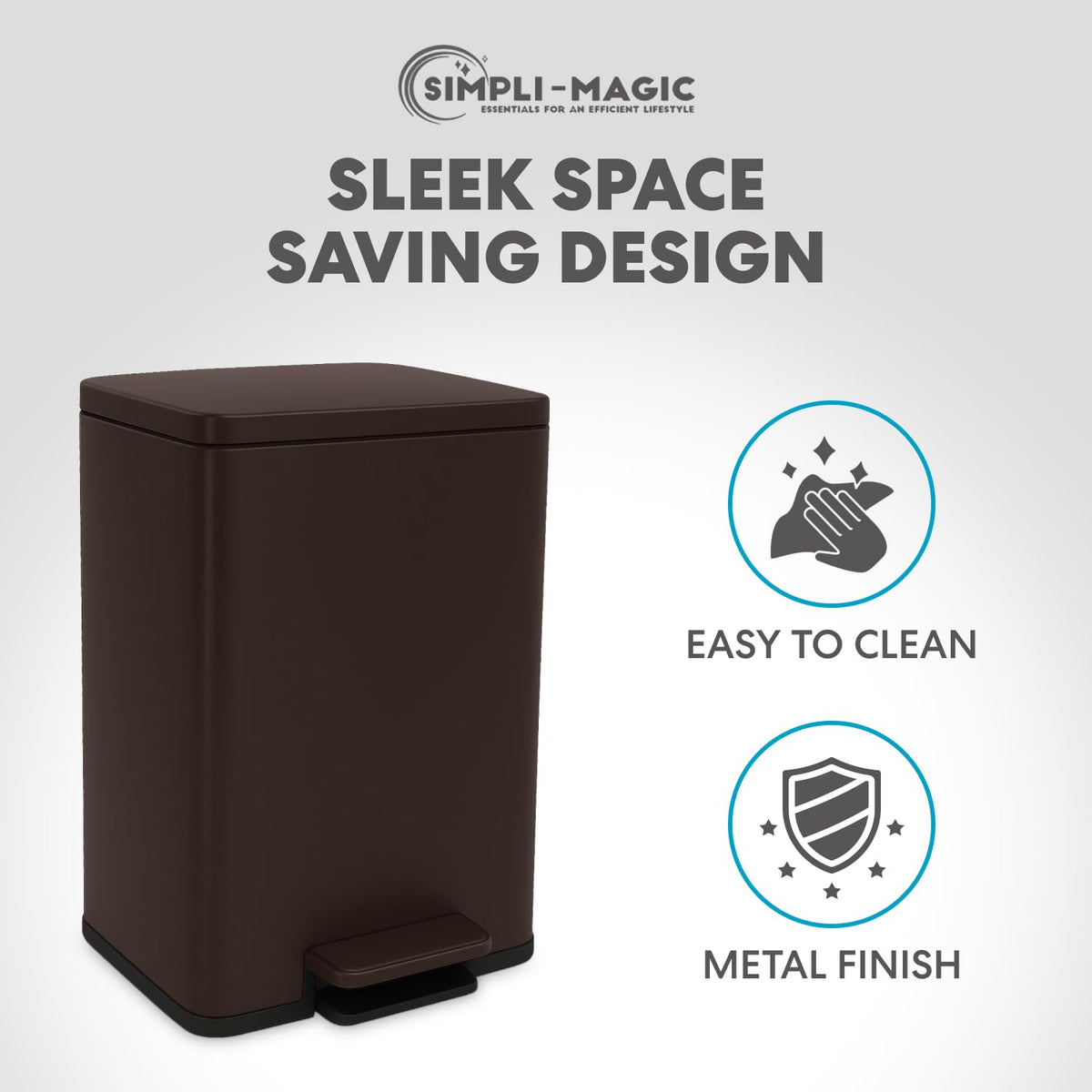 SIMPLI-MAGIC 50L lid lock keeps lid open during bag changes