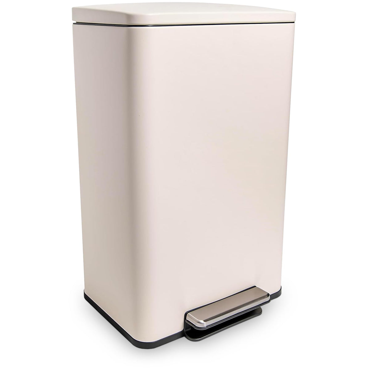 SIMPLI-MAGIC 50L trash can with soft-close white lid for quiet operation