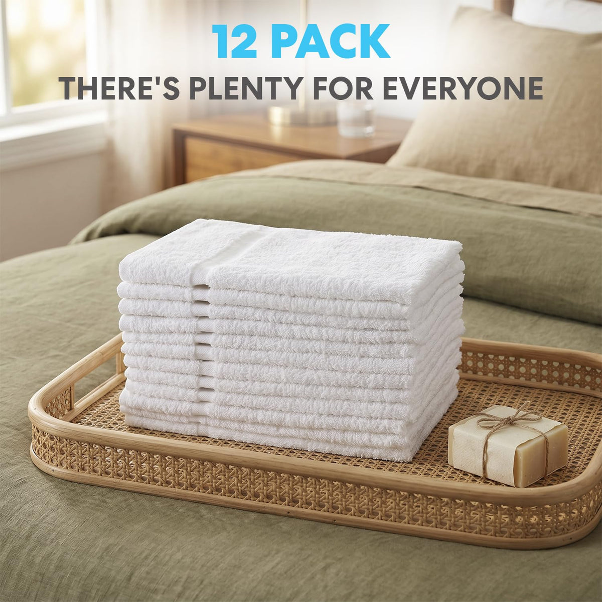 SIMPLI-MAGIC hand towels are machine washable and fast-drying for busy homes
