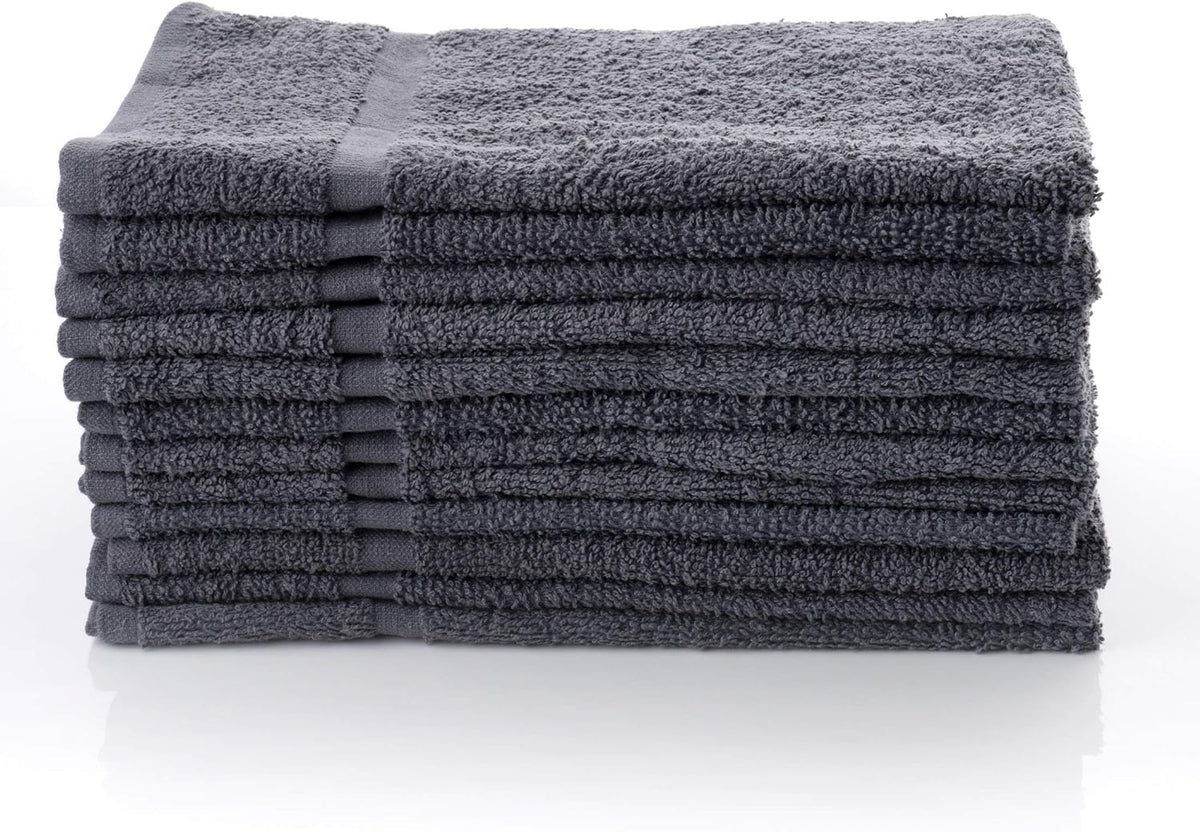 Simpli-Magic cotton hand towels gray color for stylish, practical use.