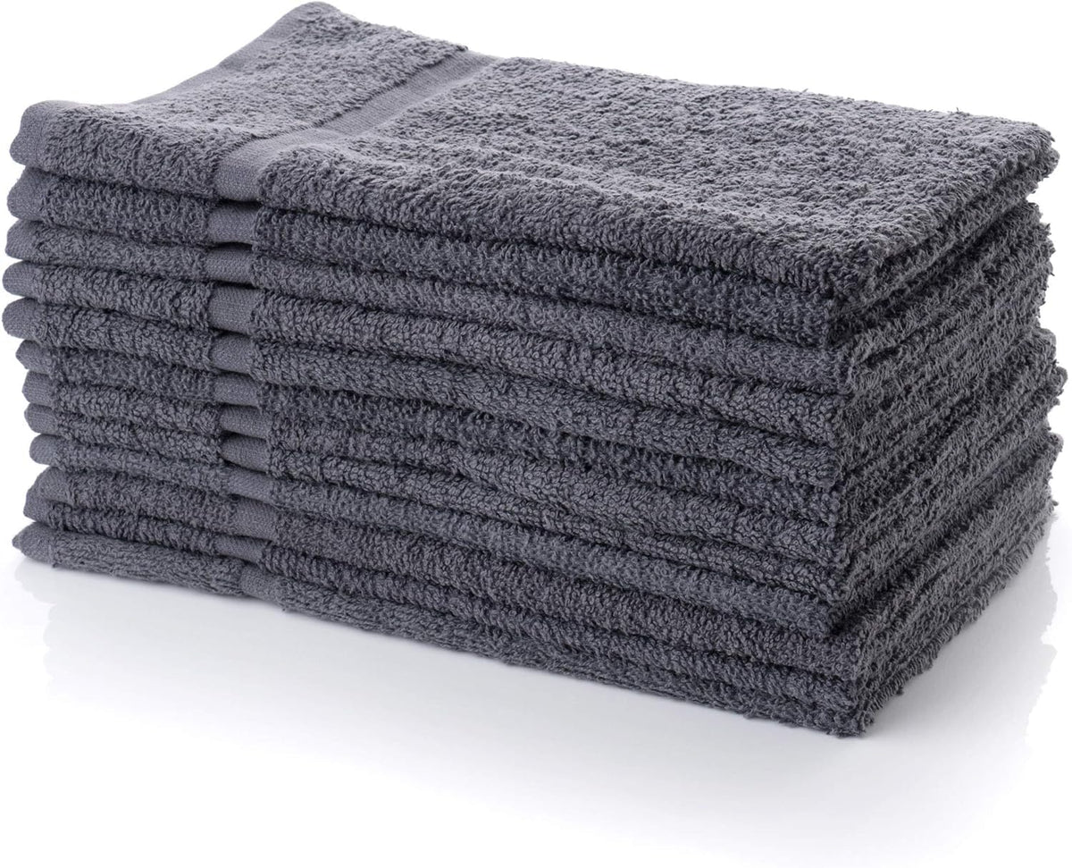 Simpli-Magic cotton hand towels folded in guest bath for plush absorbency.